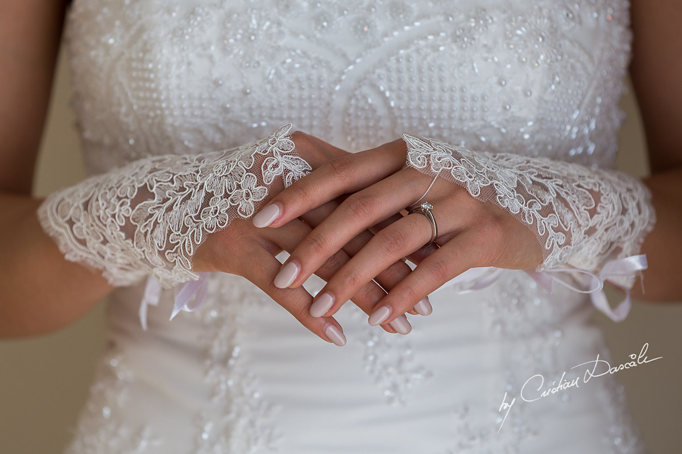 Bridal details photographed at Elias Beach Hotel in Limassol, Cyprus by photographer Cristian Dascalu