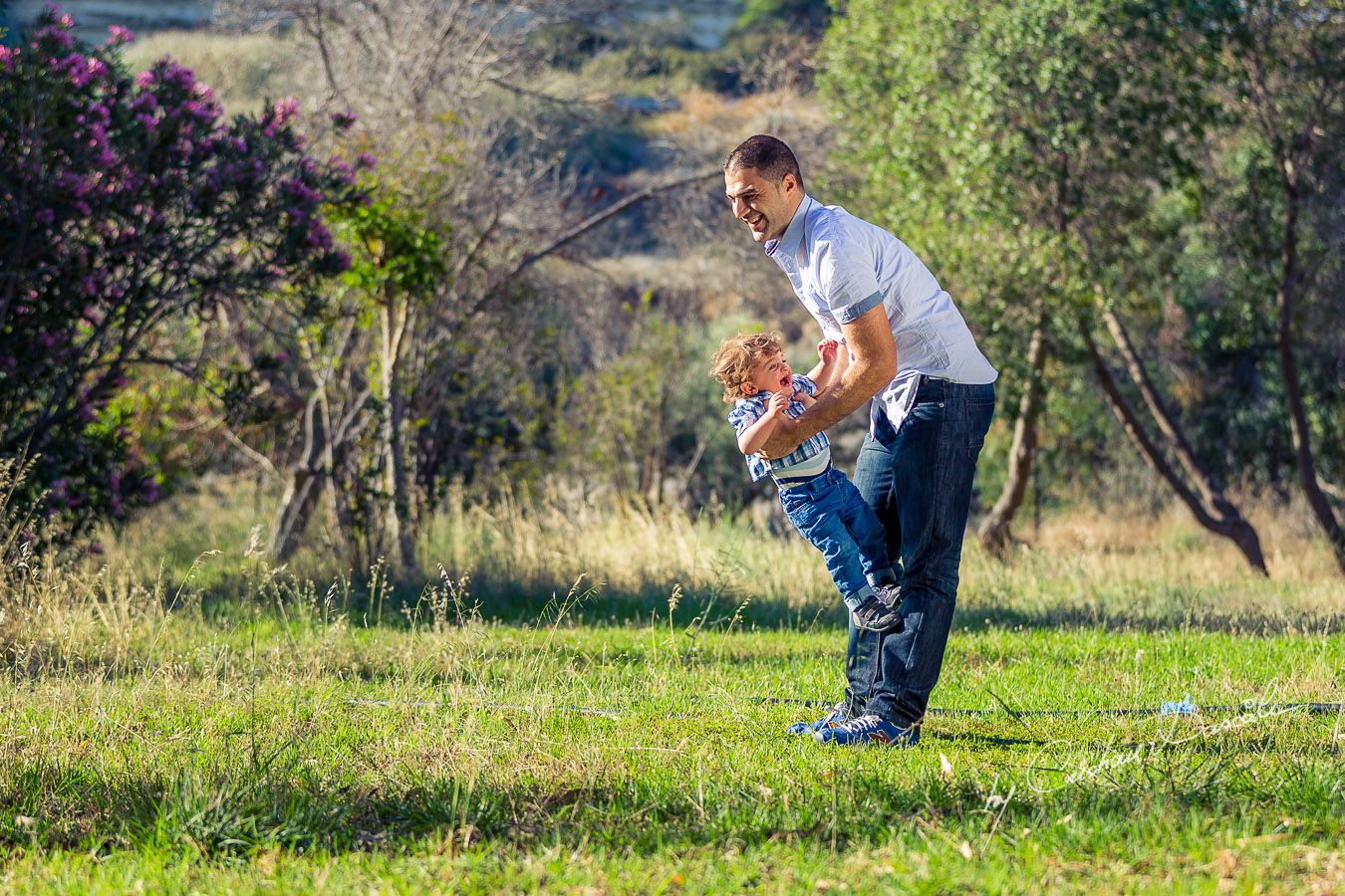 George & Harry playing near Curium Beach, Cyprus. Photographer: Cristian Dascalu