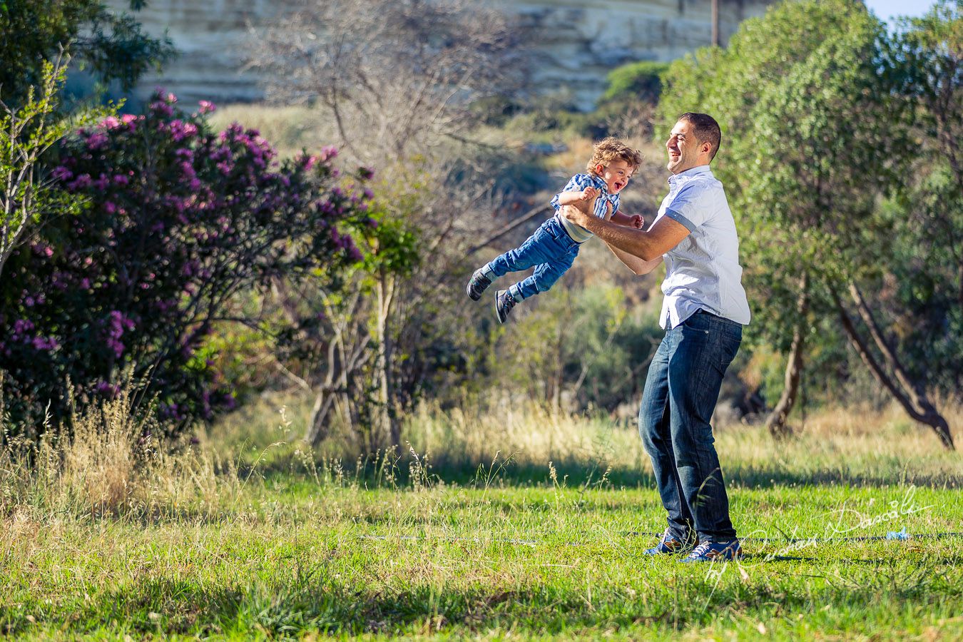 George & Harry playing near Curium Beach, Cyprus. Photographer: Cristian Dascalu