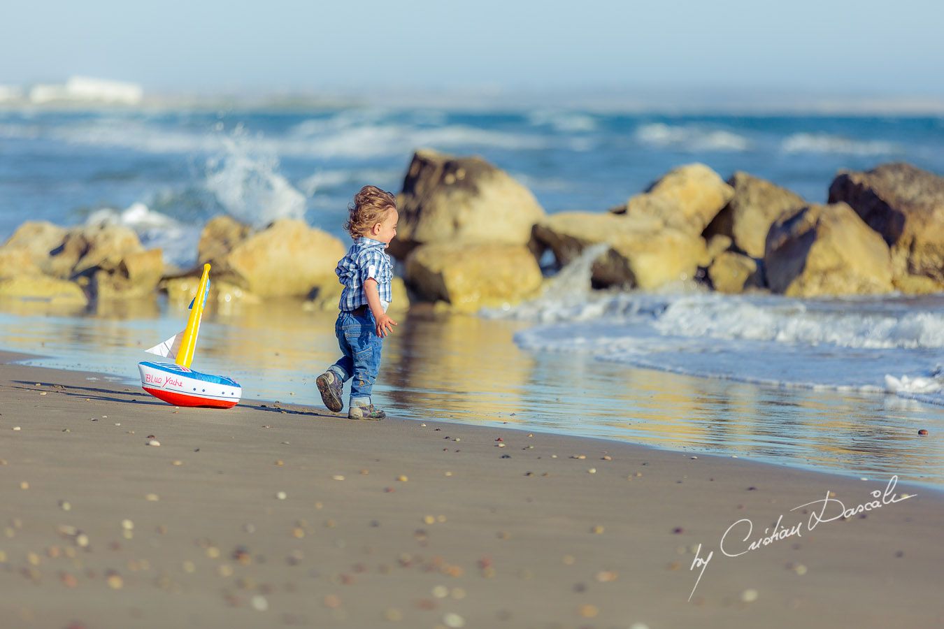 Precious moments: Harry at Curium Beach, Cyprus. Photographer: Cristian Dascalu