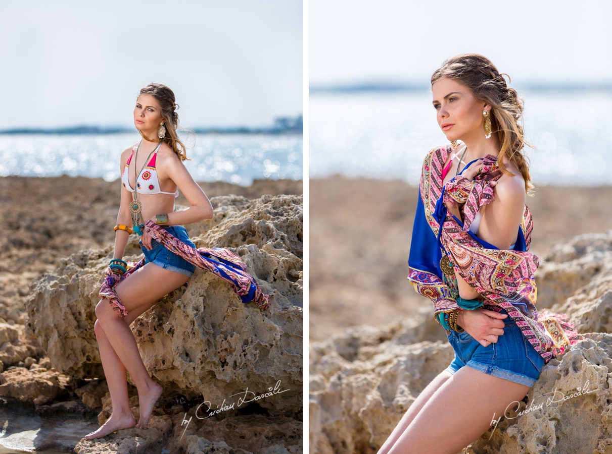 Gorgeous Anastasia on the Rocks of Nissi Beach