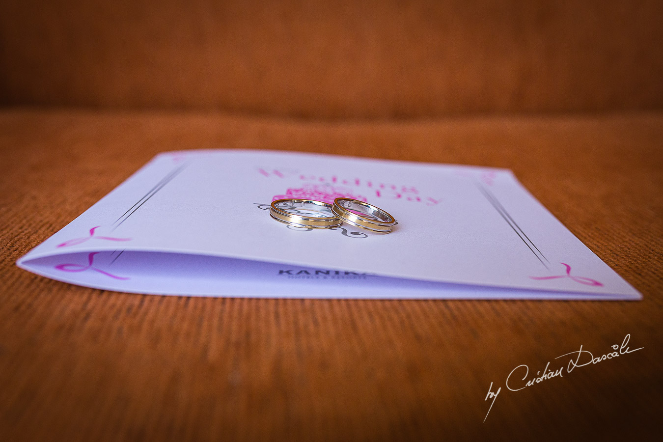 Wedding Rings photographed at Elias Beach Hotel in Limassol