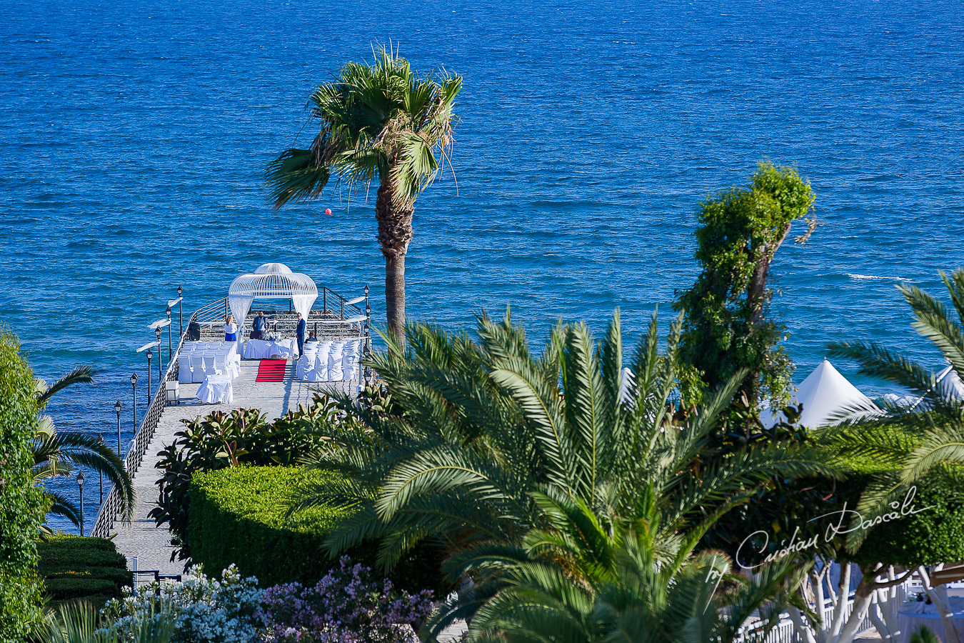 Groom is waiting for his bride at Elias Beach Hotel in Limassol