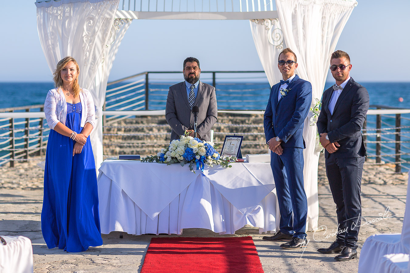 Moments before bride`s arrival at Elias Beach Hotel in Limassol