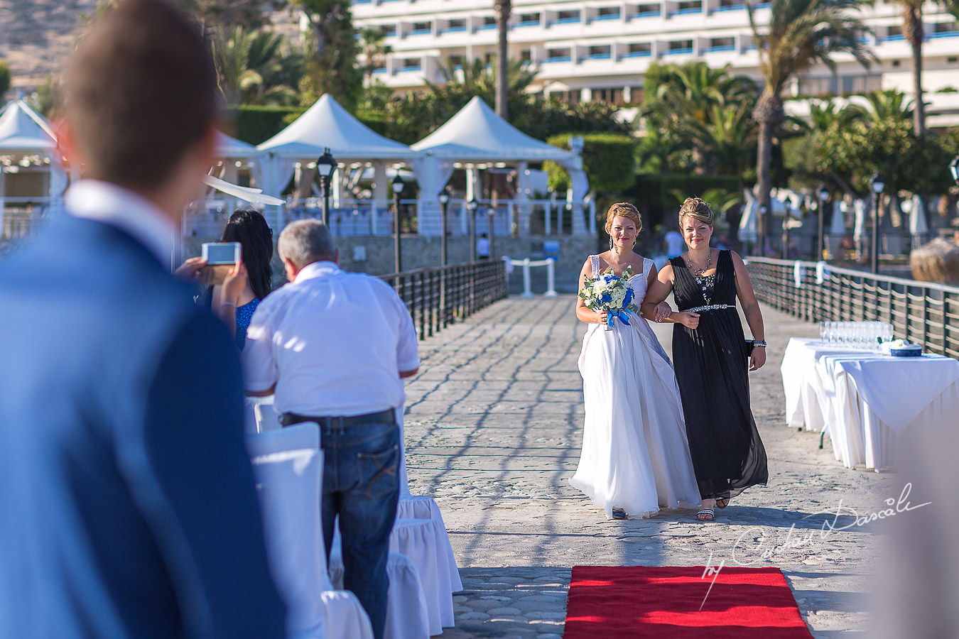 Bride arrival at Elias Beach Hotel in Limassol