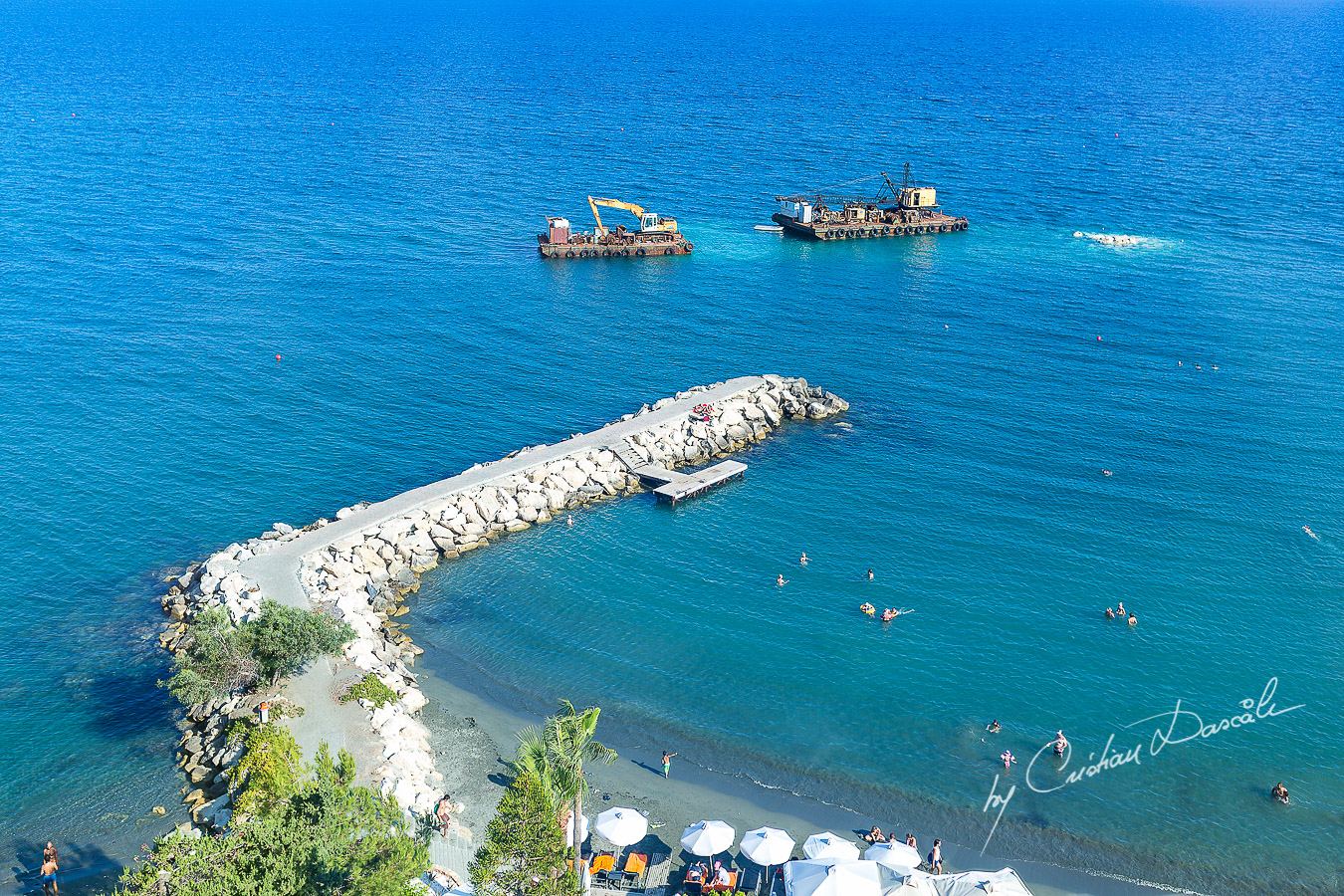 View from bride's room captured at Londa Hotel in Limassol, Cyprus.