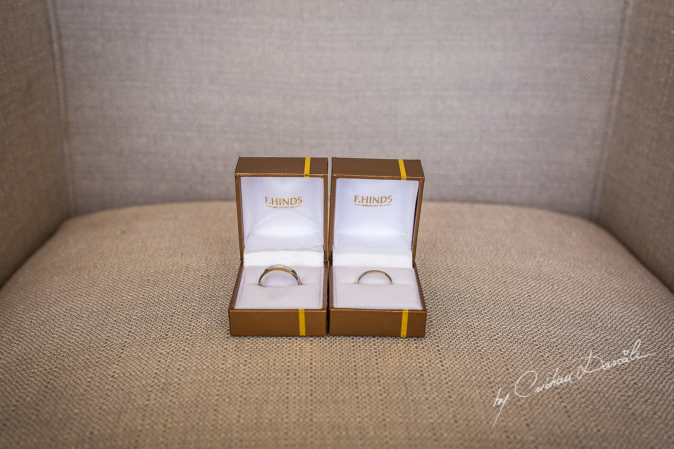 Wedding rings photographed at Nissi Beach Resort in Ayia Napa, Cyprus by Cristian Dascalu.