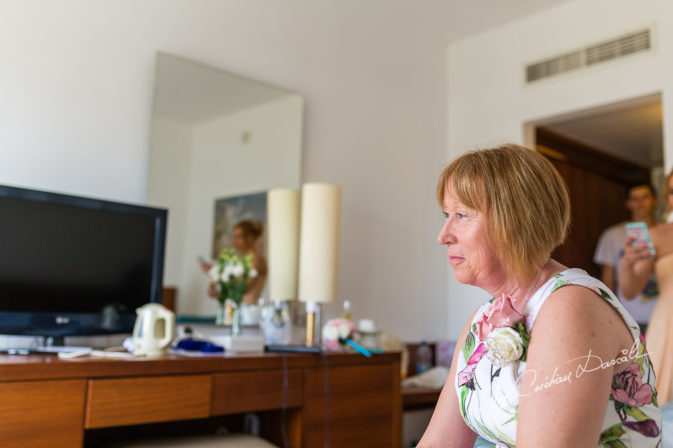 Mother of the bride photographed at Nissi Beach Resort in Ayia Napa, Cyprus by Cristian Dascalu.