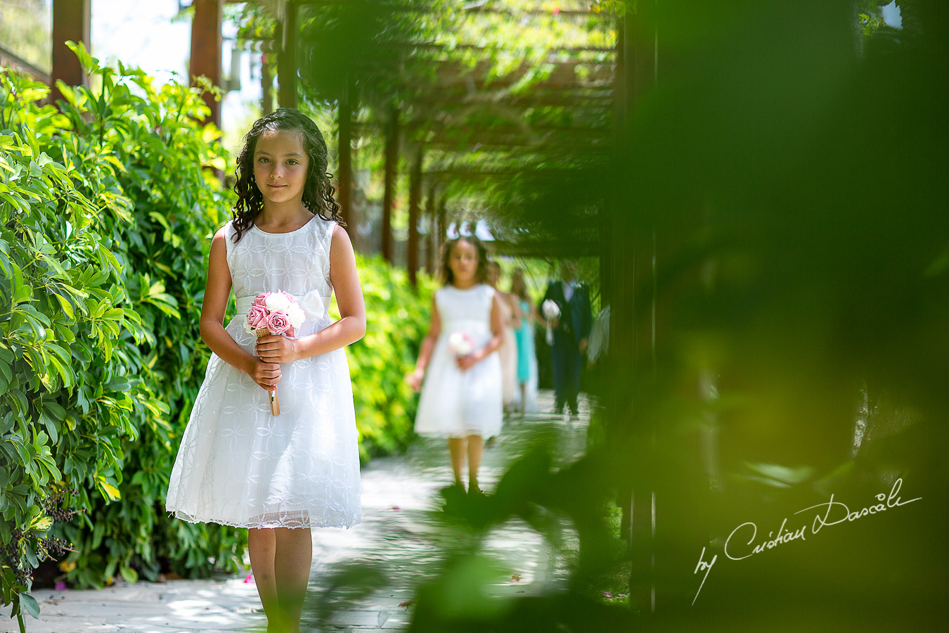 Beautiful flower girl photographed at Nissi Beach Resort in Ayia Napa, Cyprus by Cristian Dascalu.