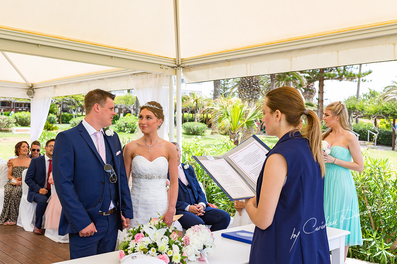 Wedding ceremony photographed at Nissi Beach Resort in Ayia Napa, Cyprus by Cristian Dascalu.