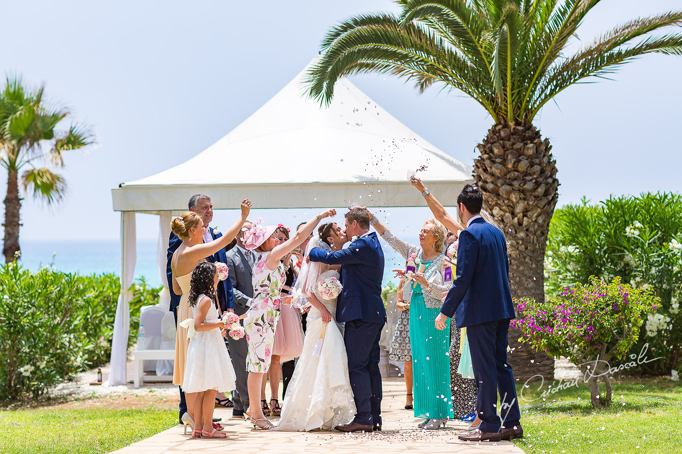 Wedding moment photographed at Nissi Beach Resort in Ayia Napa, Cyprus by Cristian Dascalu.