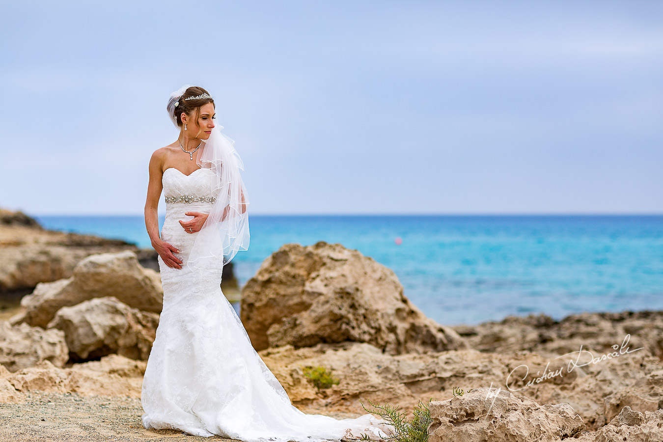 Bride Alicia photographed at Nissi Beach Resort in Ayia Napa, Cyprus by Cristian Dascalu.