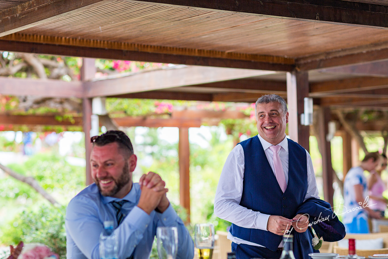 Father of the bride photographed at Nissi Beach Resort in Ayia Napa, Cyprus by Cristian Dascalu.