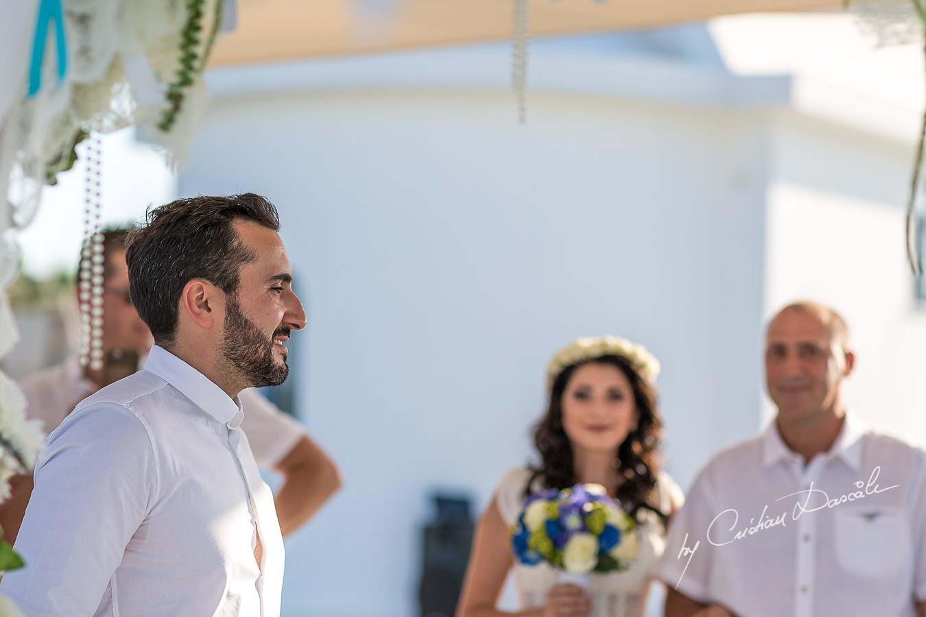 Wedding ceremony at Pernera Beach Hotel in Protaras, Cyprus.