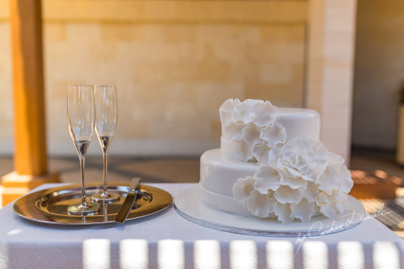 Touching wedding reception photographed at the Four Seasons Limassol Hotel, in Cyprus.