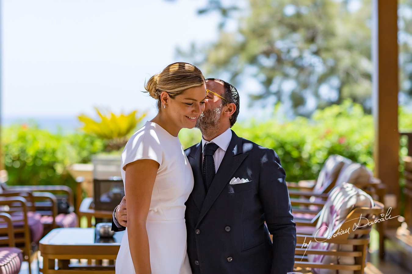 Touching wedding reception photographed at the Four Seasons Limassol Hotel, in Cyprus.