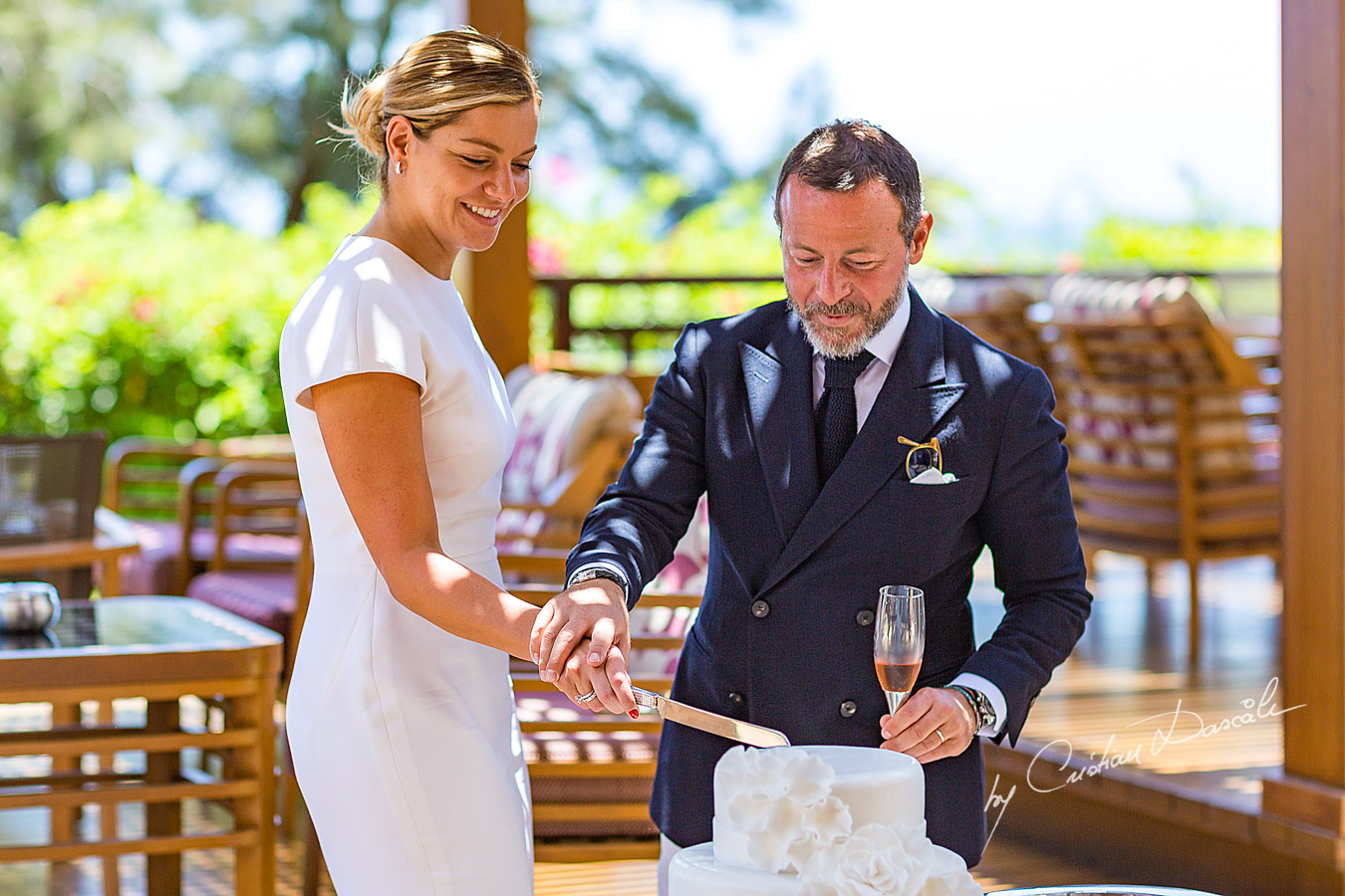 Touching wedding reception photographed at the Four Seasons Limassol Hotel, in Cyprus.