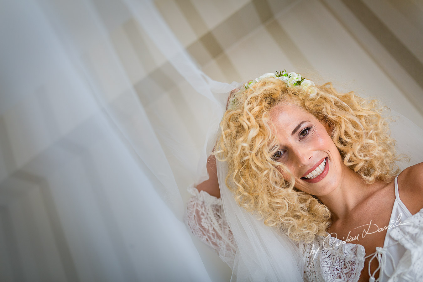 Bridal portraits captured before her Jewish Wedding Ceremony in Cyprus.