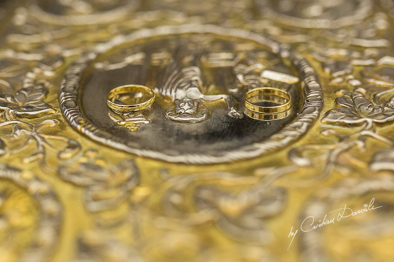 Wedding rings at Traditional Cyprus Wedding in Tochni, Larnaca.