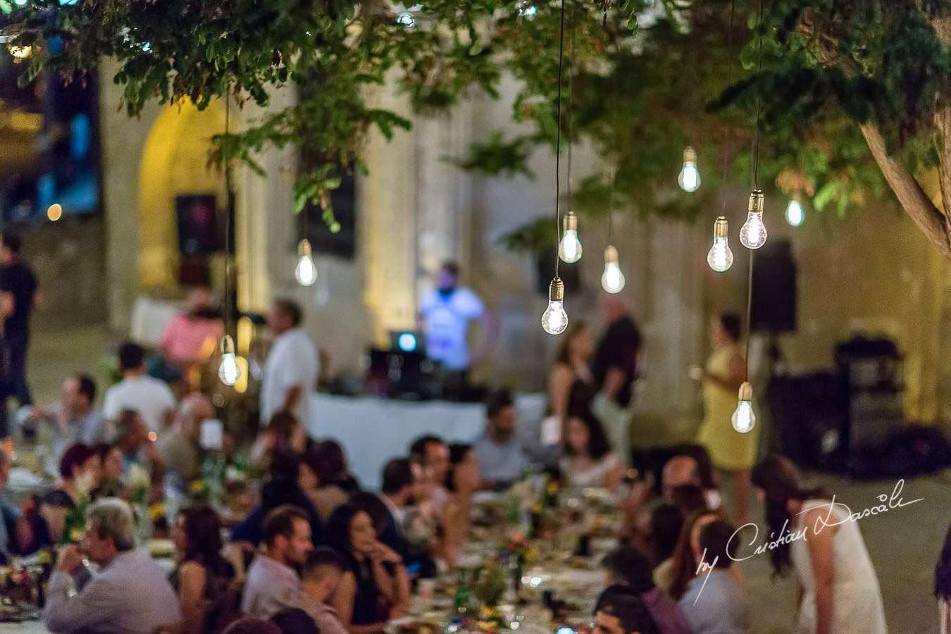 Beautiful wedding lights captured at a Traditional Cyprus Wedding in Tochni, Larnaca.