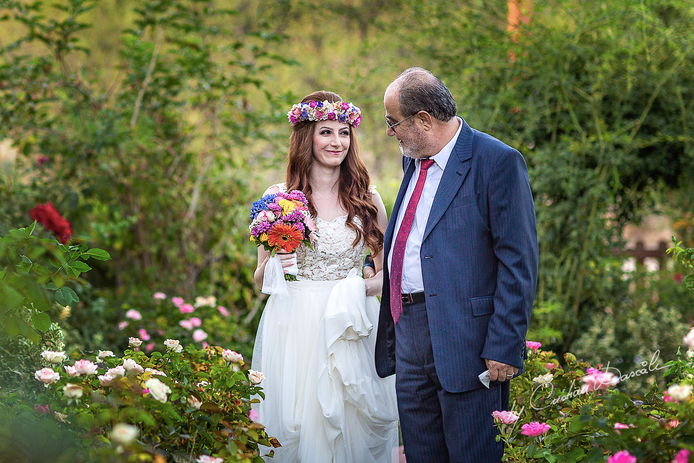 Emotional moments captured at a beautiful bohemian wedding in Trimiklini, Cyprus.