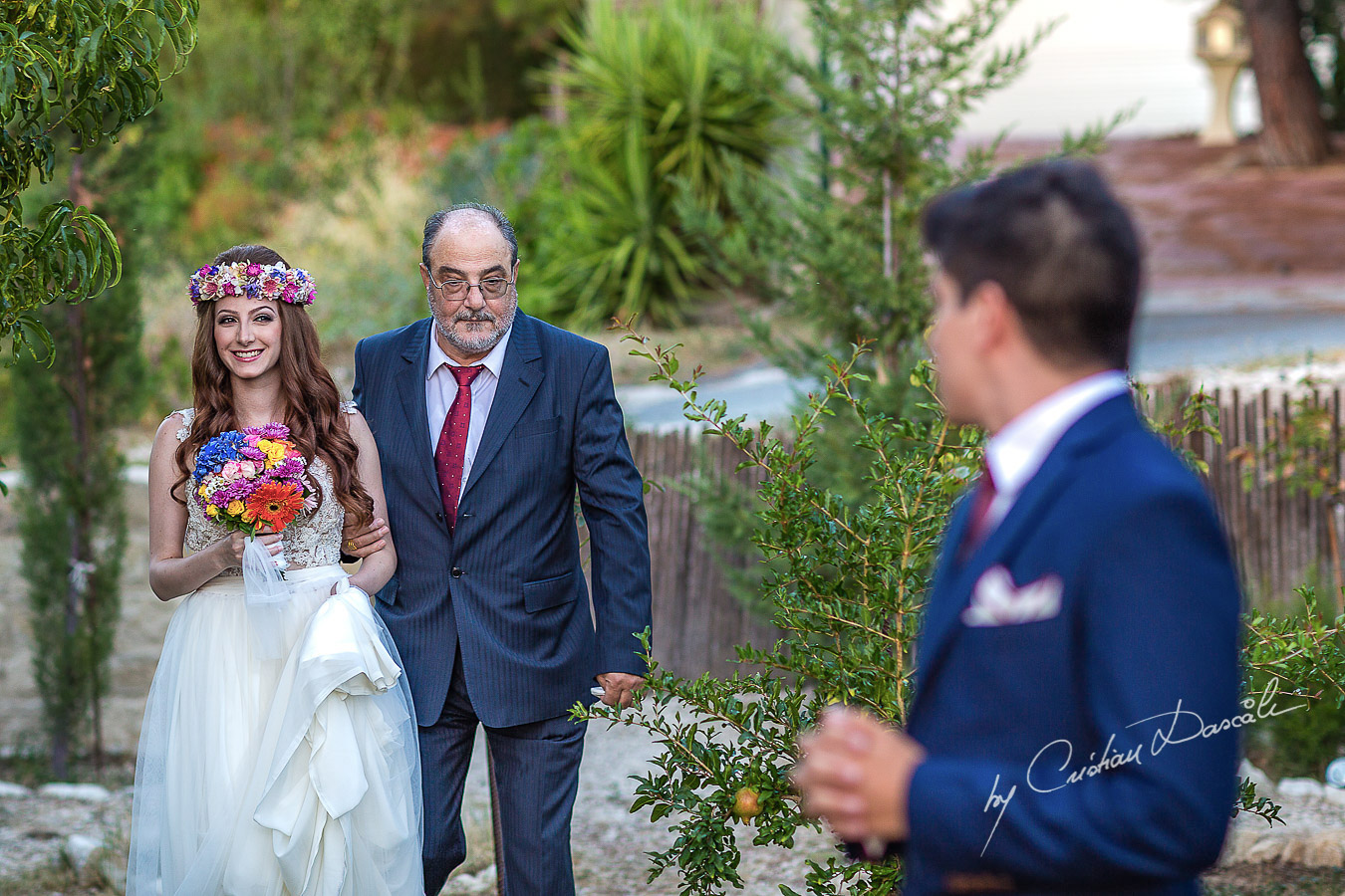 Emotional moments captured at a beautiful bohemian wedding in Trimiklini, Cyprus.