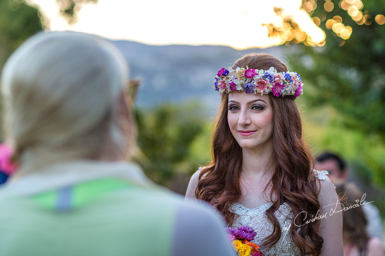 Emotional moments captured at a beautiful bohemian wedding in Trimiklini, Cyprus.