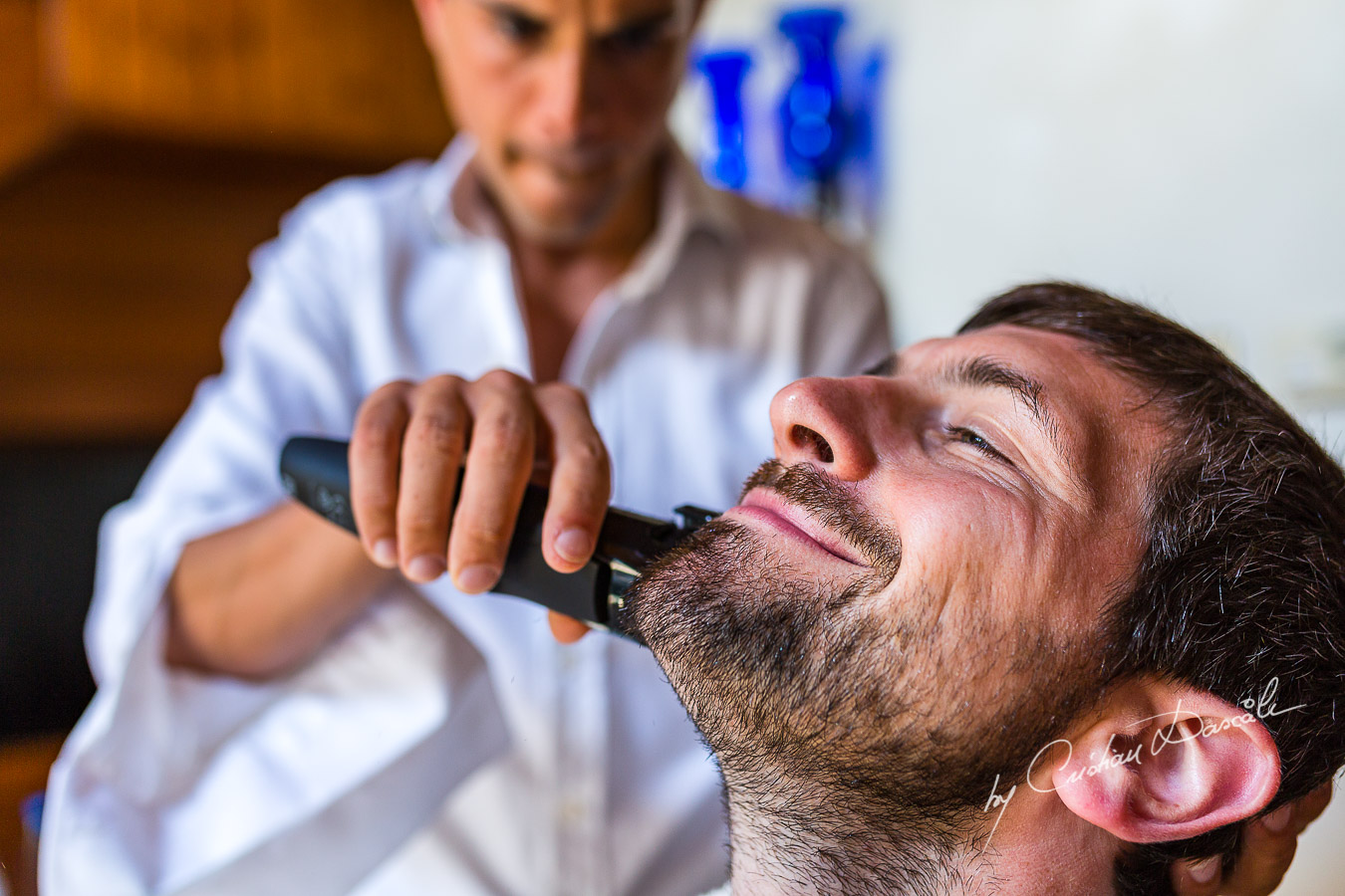 Traditional Groom Shaving, before the wedding Ceremony at the Elysium Hotel in Paphos.
