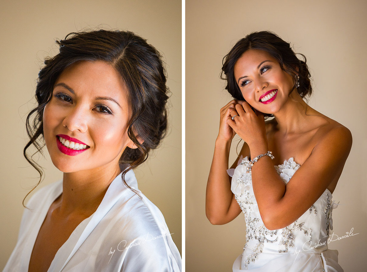 Beautiful Bride Marian posing at her wedding in Ayia Napa, Cyprus by Cristian Dascalu.