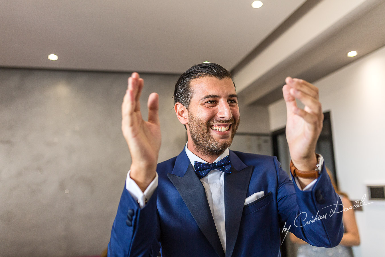 Traditional Zomanta moments from the groom's getting ready captured at an elegant and romantic wedding at Elias Beach Hotel by Cristian Dascalu.