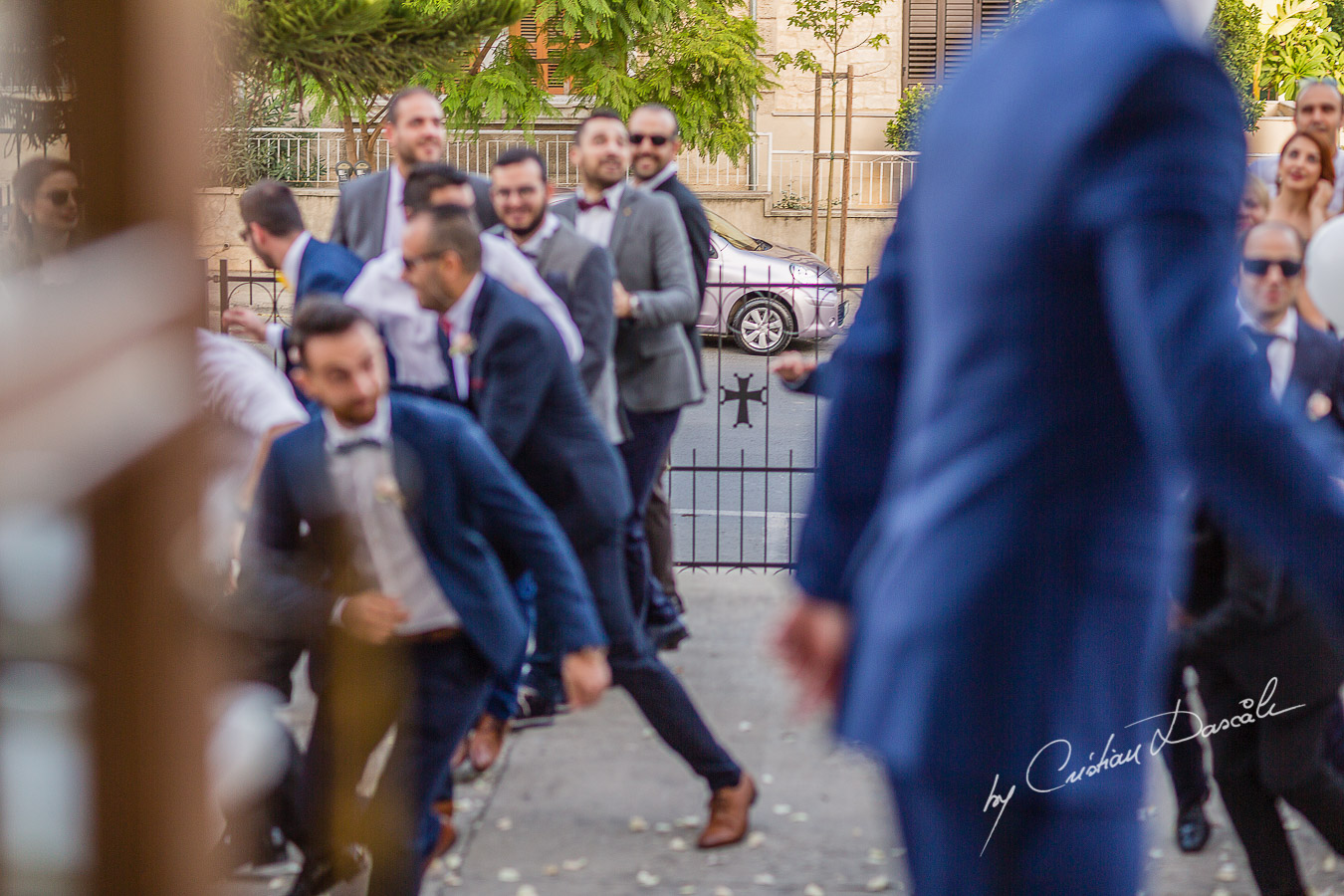 Immediate moments after the church ceremony captured at an elegant and romantic wedding at Elias Beach Hotel by Cristian Dascalu.