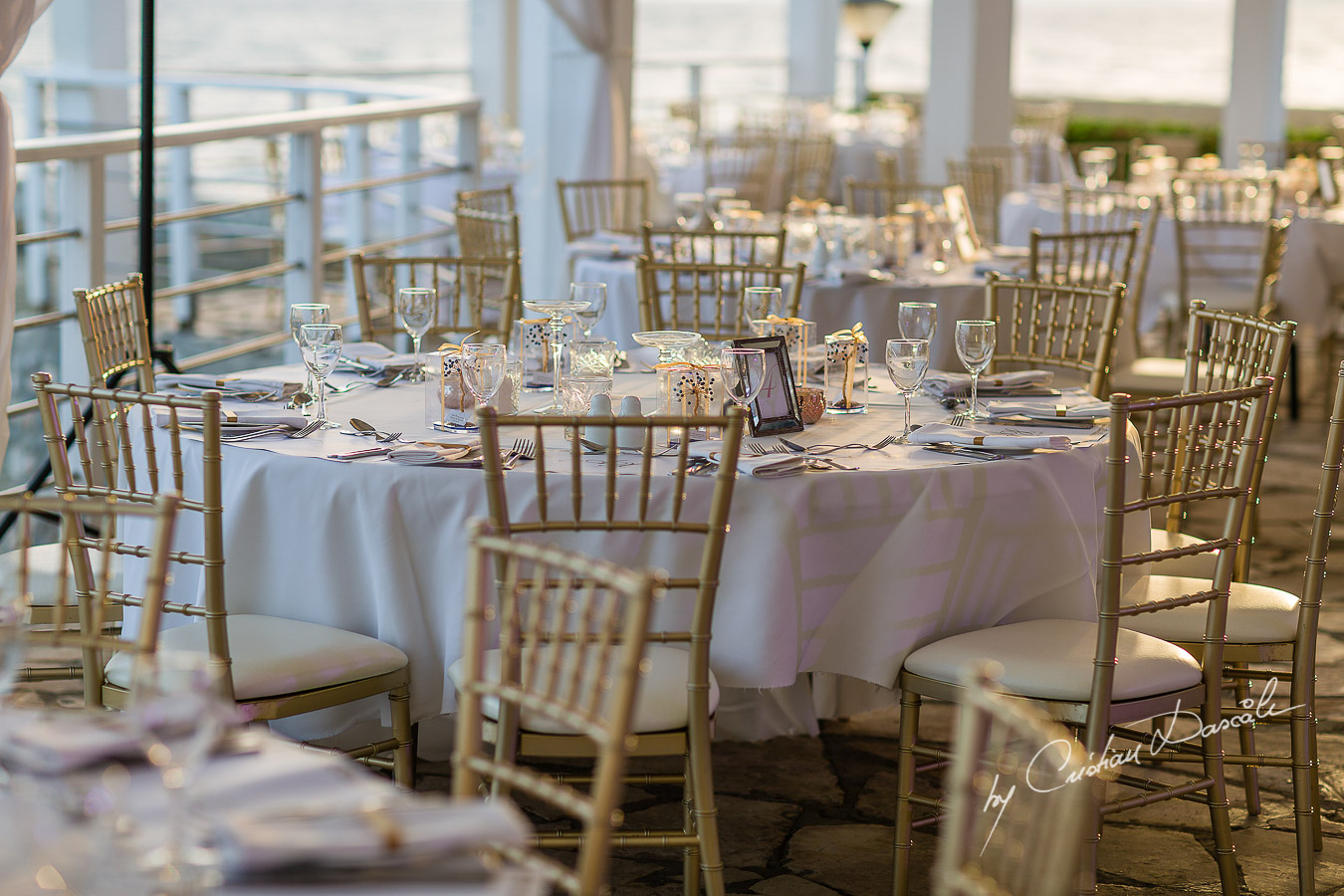 Lovely wedding details captured at an elegant and romantic wedding at Elias Beach Hotel by Cristian Dascalu.