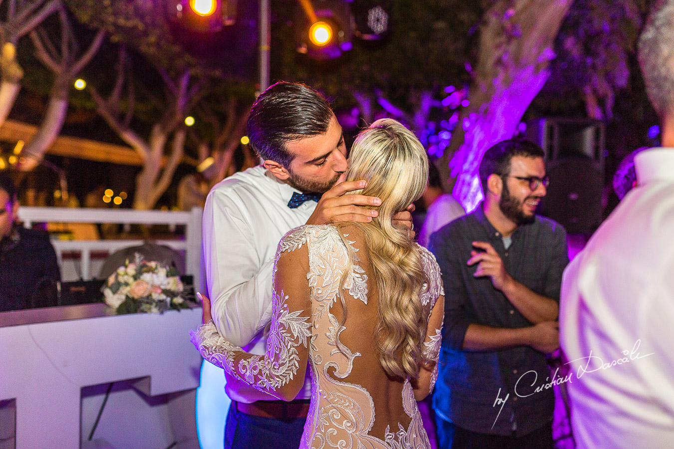 Moments captured during the first dance at an elegant and romantic wedding at Elias Beach Hotel by Cristian Dascalu.