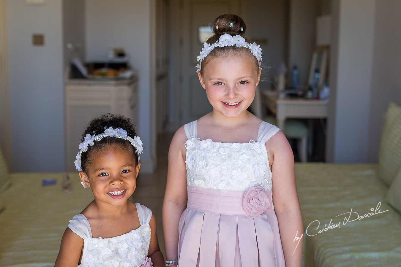 Amazing cousins are captured at Aphrodite Hills Resort during a wedding by Cristian Dascalu.