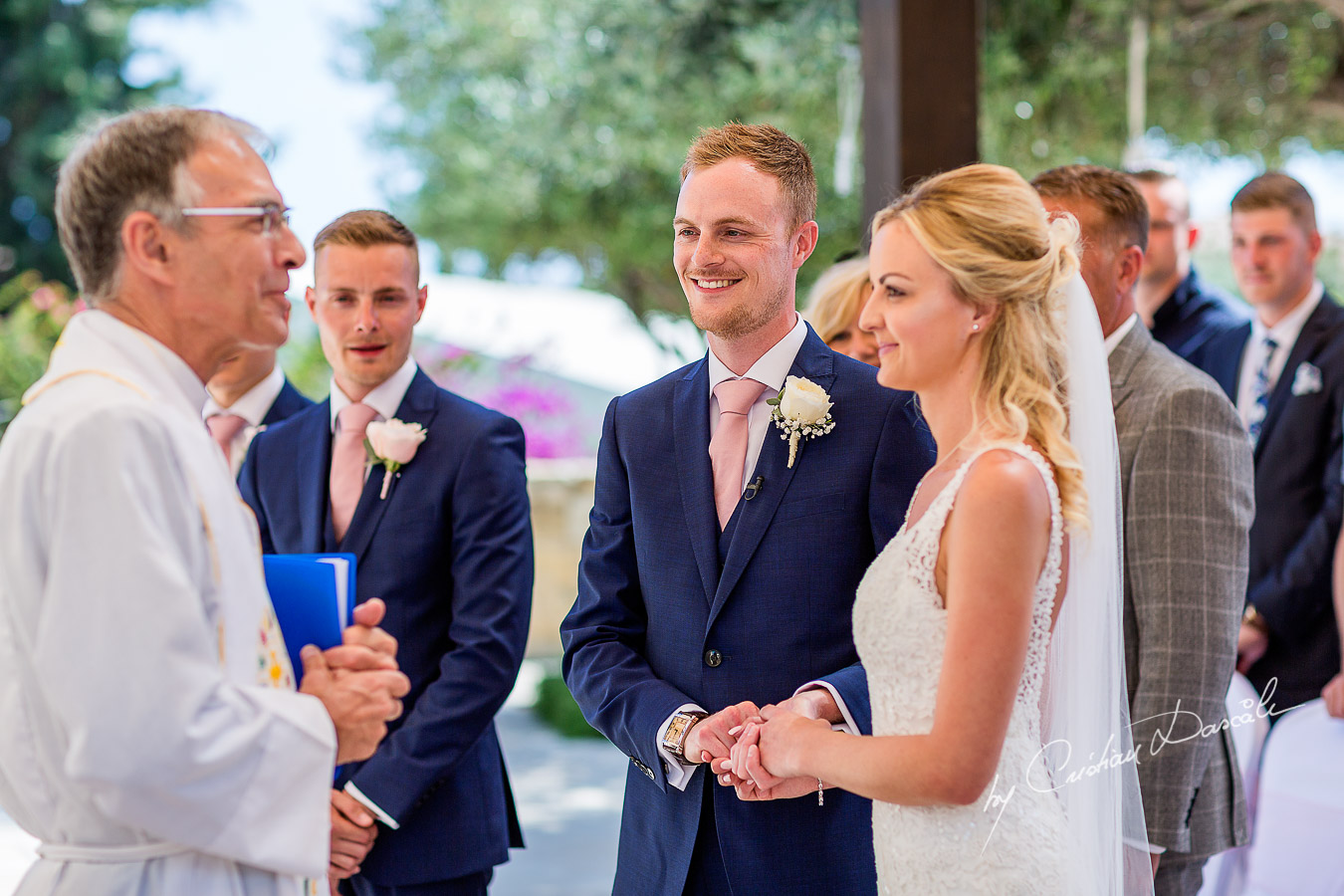 Beautiful wedding ceremony moments at Aphrodite Hills Resort in Cyprus, captured by photographer Cristian Dascalu.