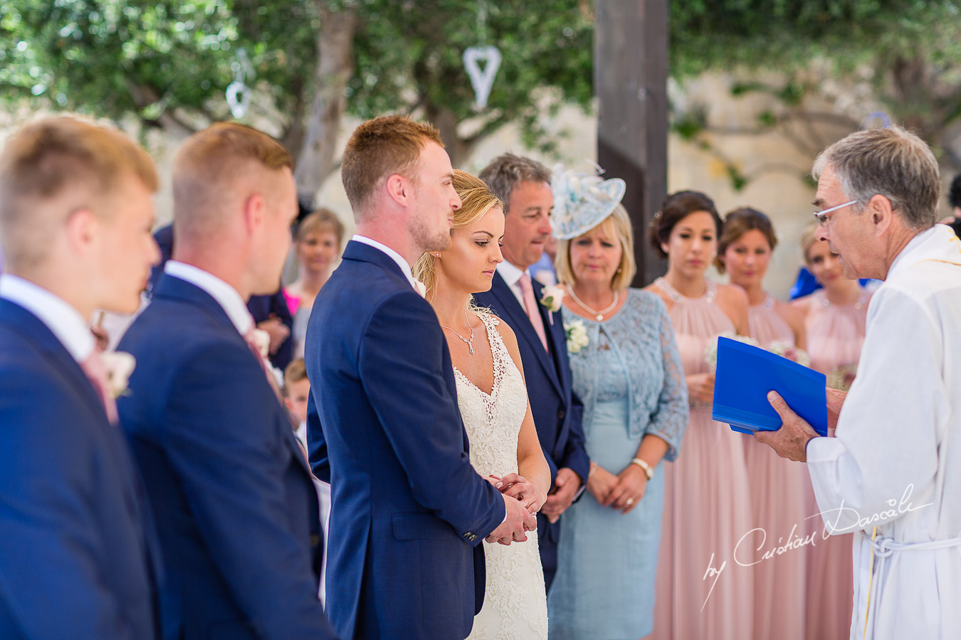 Beautiful wedding ceremony moments at Aphrodite Hills Resort in Cyprus, captured by photographer Cristian Dascalu.