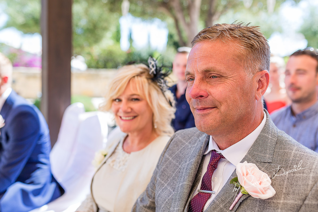 Beautiful wedding ceremony moments at Aphrodite Hills Resort in Cyprus, captured by photographer Cristian Dascalu.