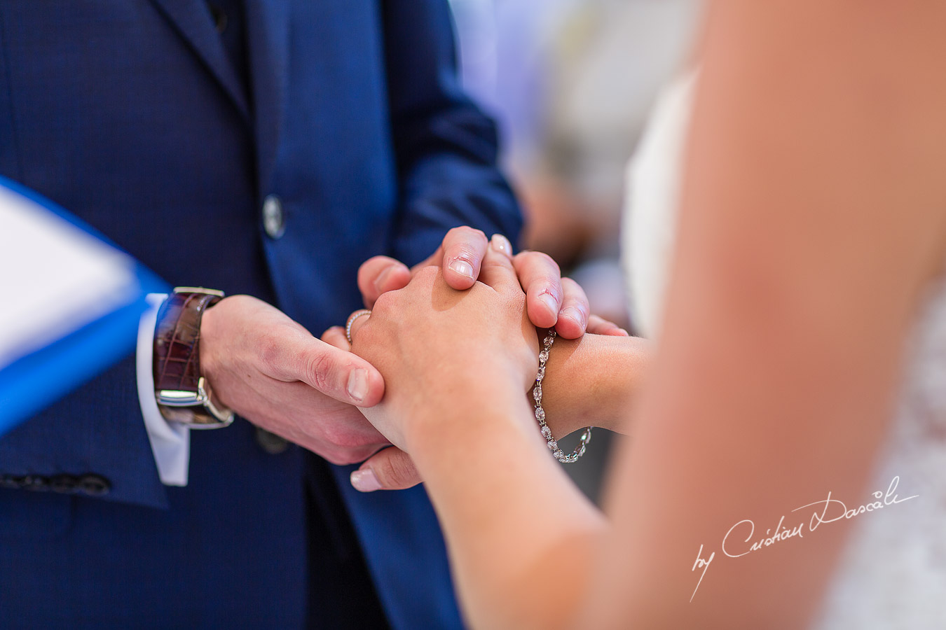 Beautiful wedding ceremony moments at Aphrodite Hills Resort in Cyprus, captured by photographer Cristian Dascalu.