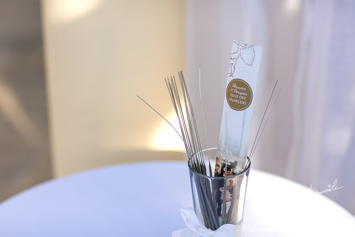 Sparklers captured by Cristian Dascalu at a wedding at The Aphrodite Hills Resort in Paphos, Cyprus.