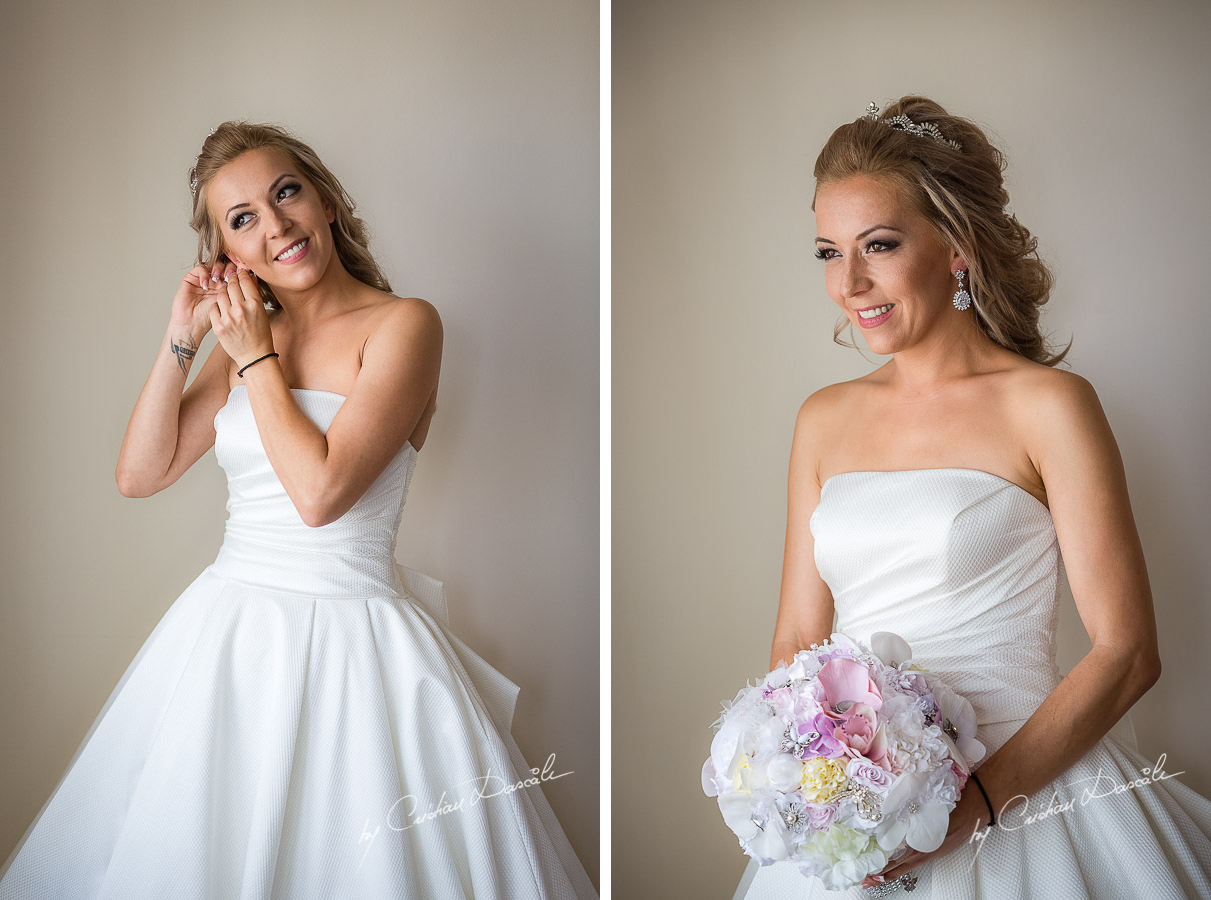 Beautiful bridal moments photographed at a wedding in Nicosia by Cyprus Wedding Photographer Cristian Dascalu
