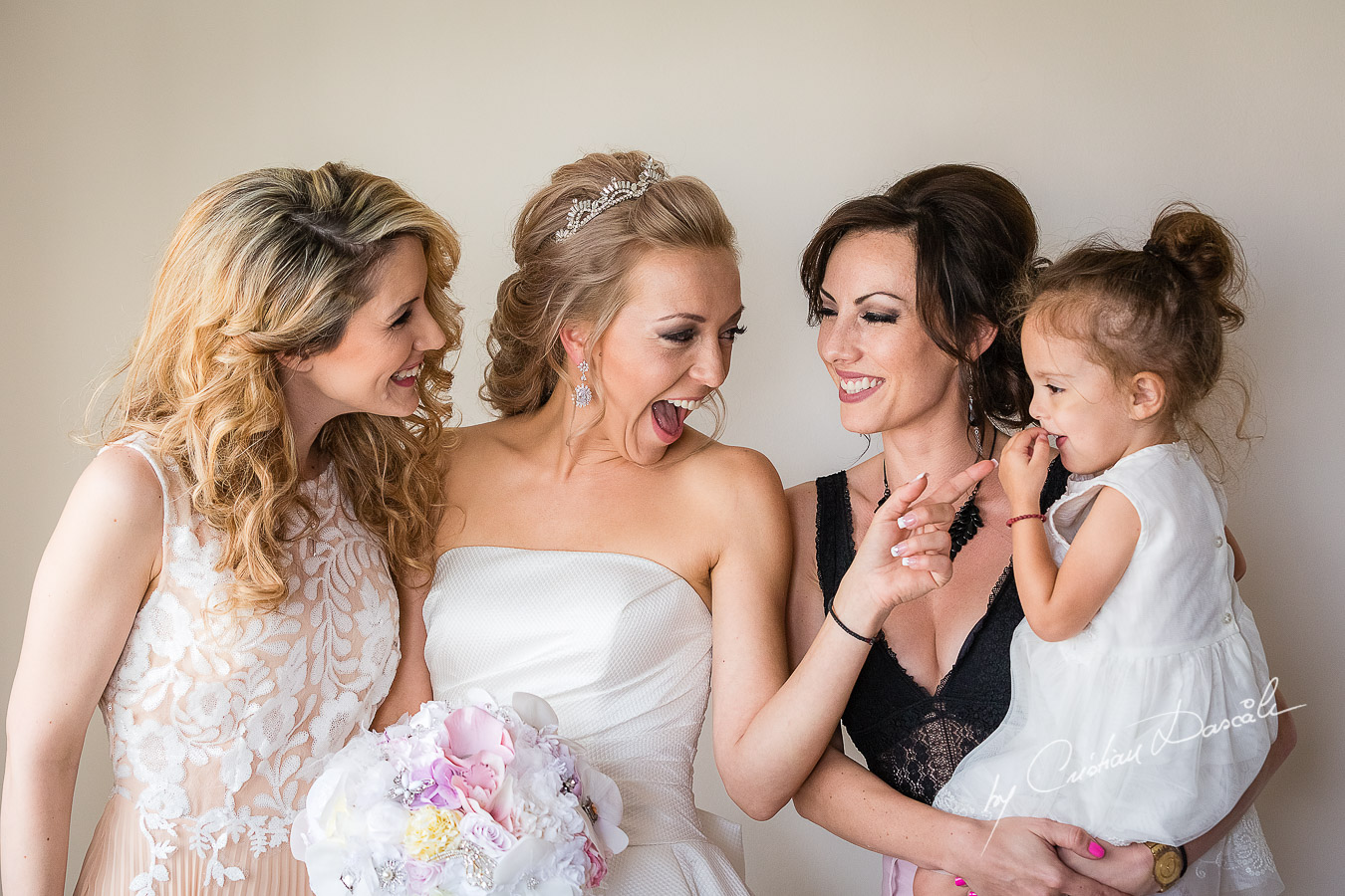 Beautiful bridal moments photographed at a wedding in Nicosia by Cyprus Wedding Photographer Cristian Dascalu