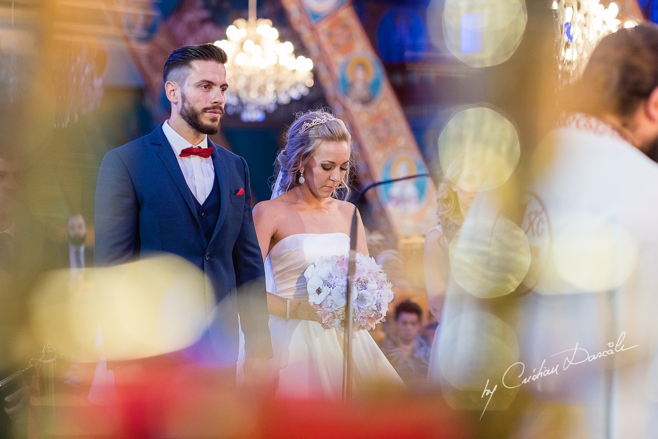 Church ceremony photographed at a wedding in Nicosia by Cyprus Wedding Photographer Cristian Dascalu