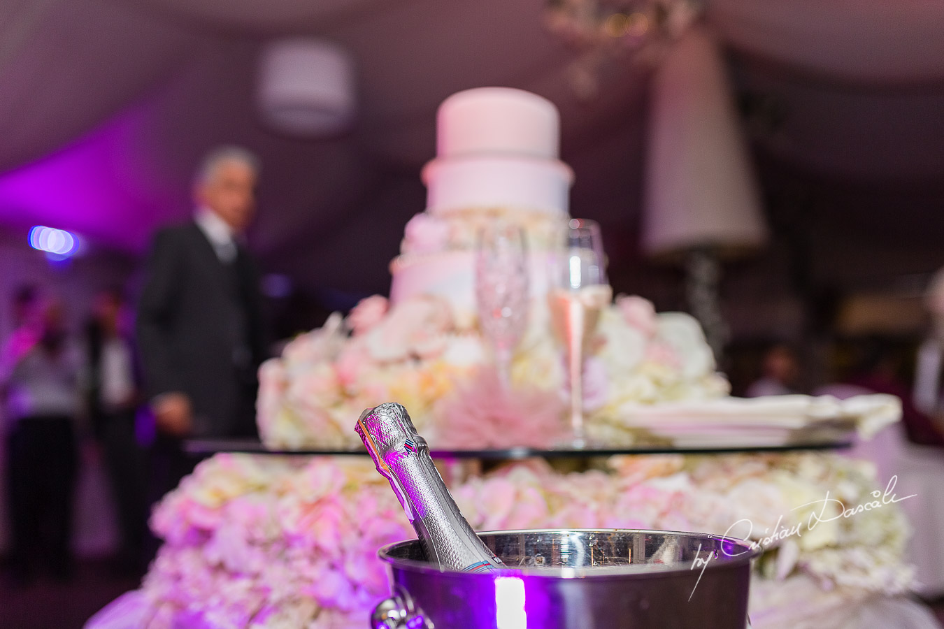 Wedding cake photographed at a wedding in Nicosia by Cyprus Wedding Photographer Cristian Dascalu