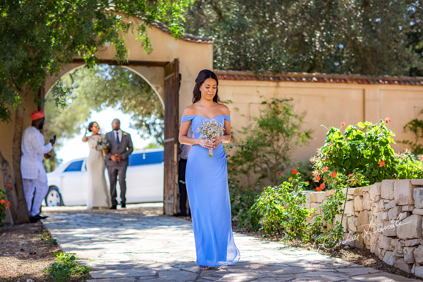 Moments with the maid of honor captured a wedding at Minthis Hills in Cyprus, by Cristian Dascalu.