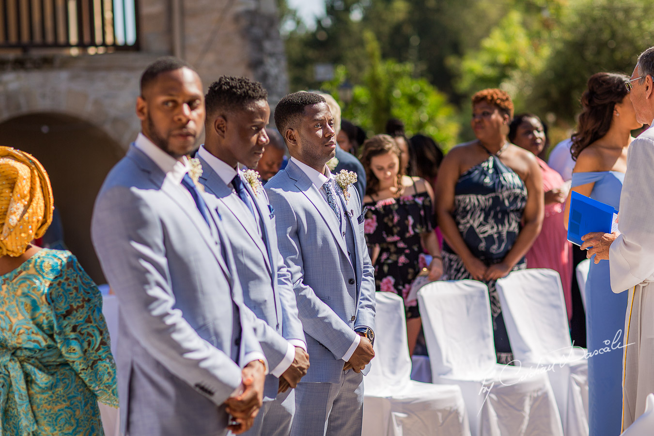 Moments with the groom waiting for his bride captured at a wedding at Minthis Hills in Cyprus, by Cristian Dascalu.