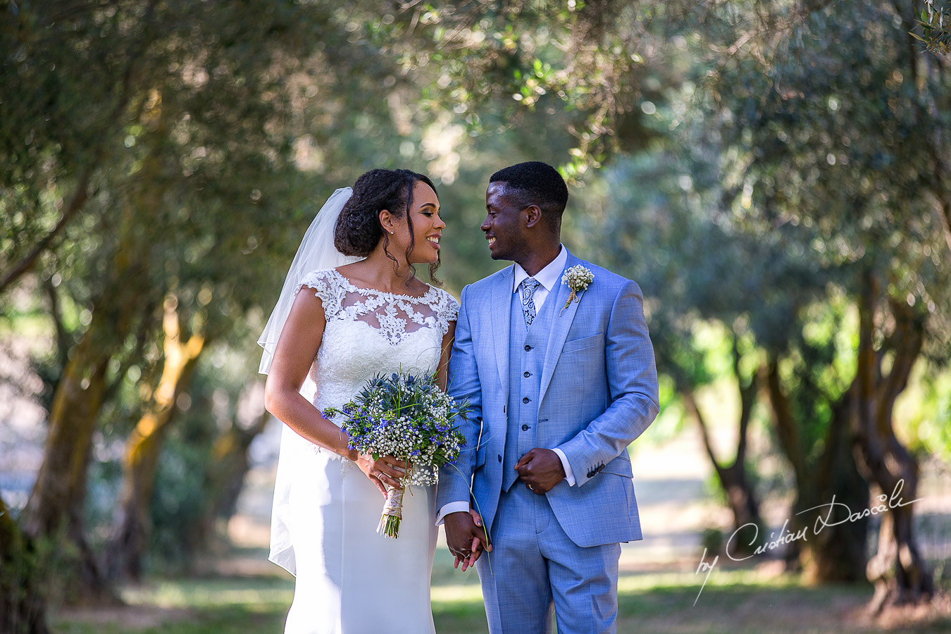 Bride and groom mini-photo session captured at a wedding at Minthis Hills in Cyprus, by Cristian Dascalu.