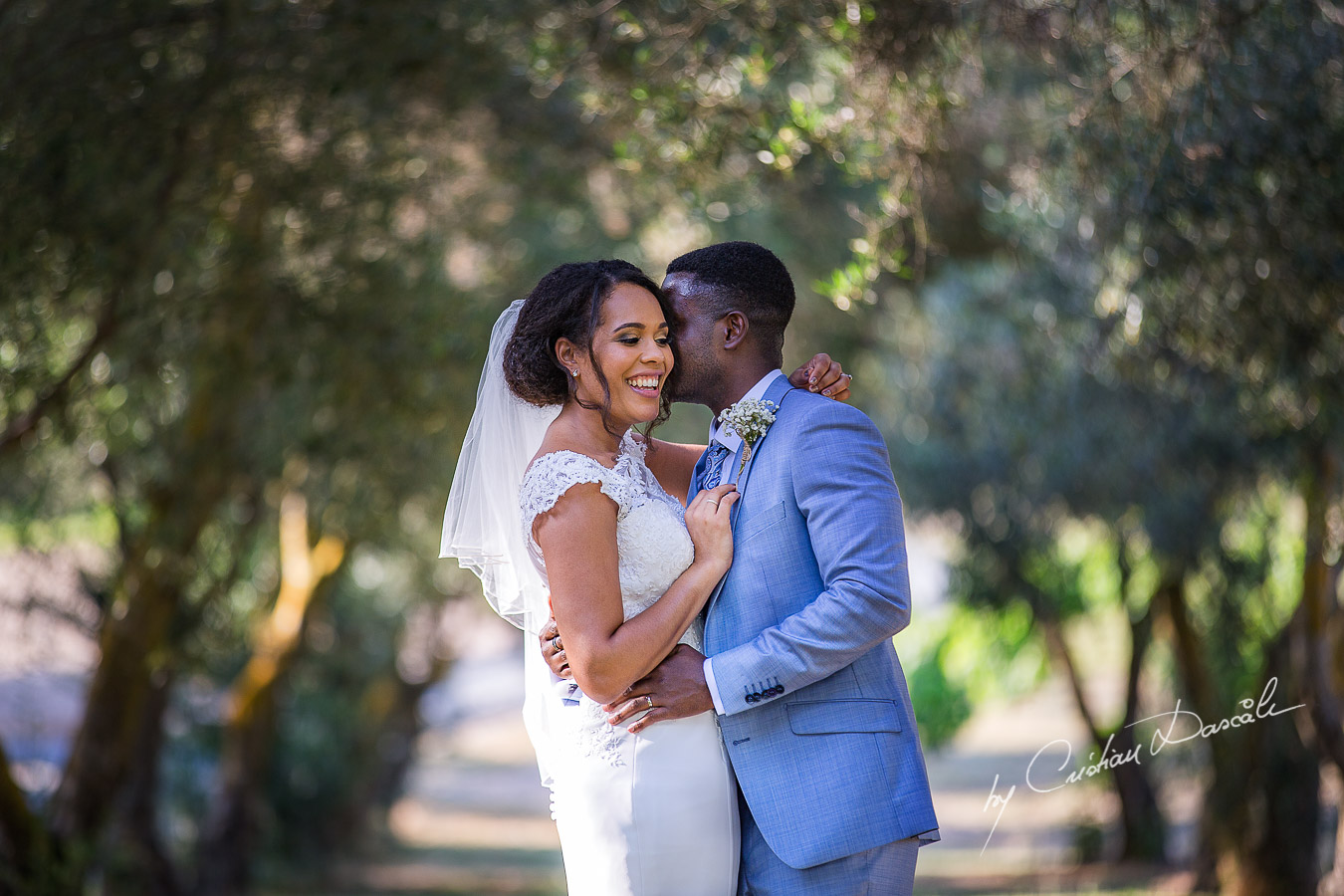 Bride and groom mini-photo session captured at a wedding at Minthis Hills in Cyprus, by Cristian Dascalu.