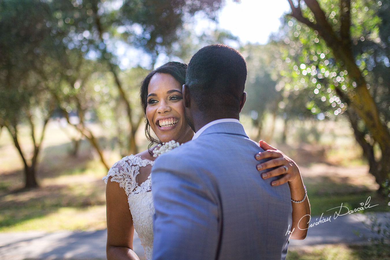 Bride and groom mini-photo session captured at a wedding at Minthis Hills in Cyprus, by Cristian Dascalu.