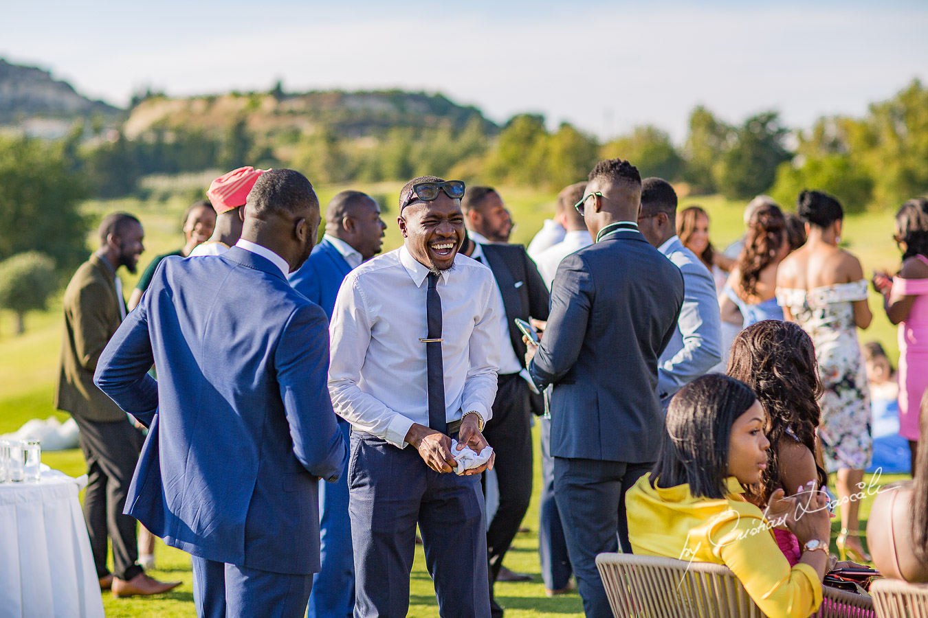 Wedding moments captured at a wedding at Minthis Hills in Cyprus, by Cristian Dascalu.