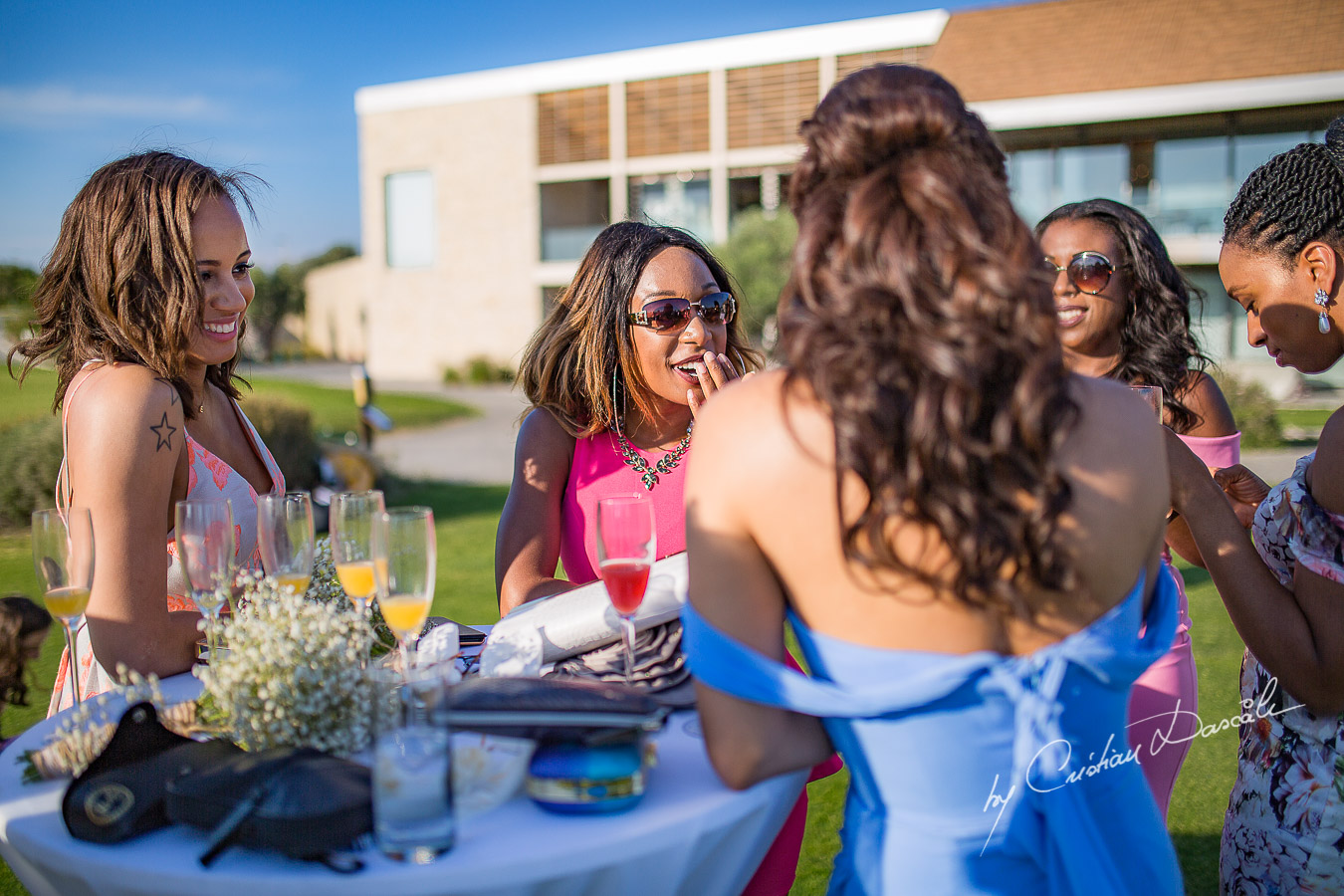 Wedding moments captured at a wedding at Minthis Hills in Cyprus, by Cristian Dascalu.